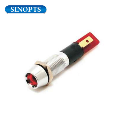 8MM 12V IP65 RED LED COFFEE Metal Indictor Light