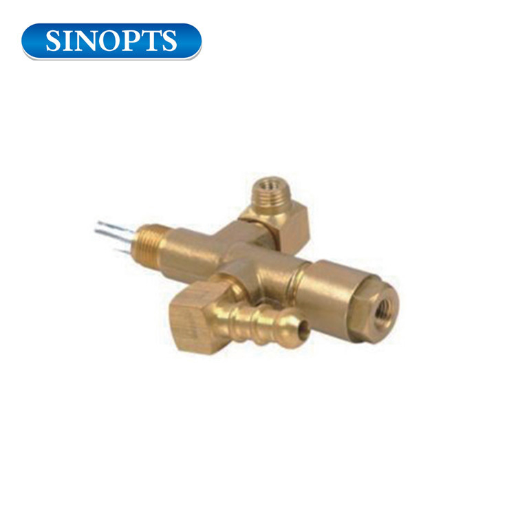 Outdoor gas heater brass safety control valve