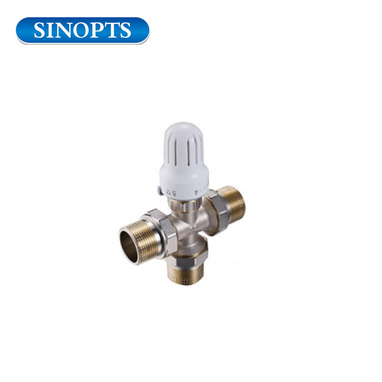 Three-way automatic temperature regulating valve