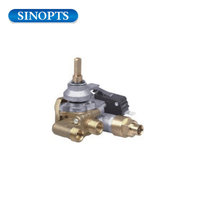 90 angle single nozzle flameout safeguarding brass safety valve with adopting import magnet valve for gas stove oven
