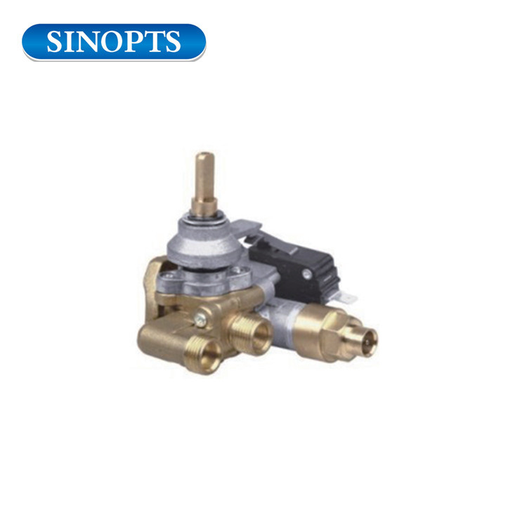 90 angle single nozzle flameout safeguarding brass safety valve with adopting import magnet valve for gas stove oven