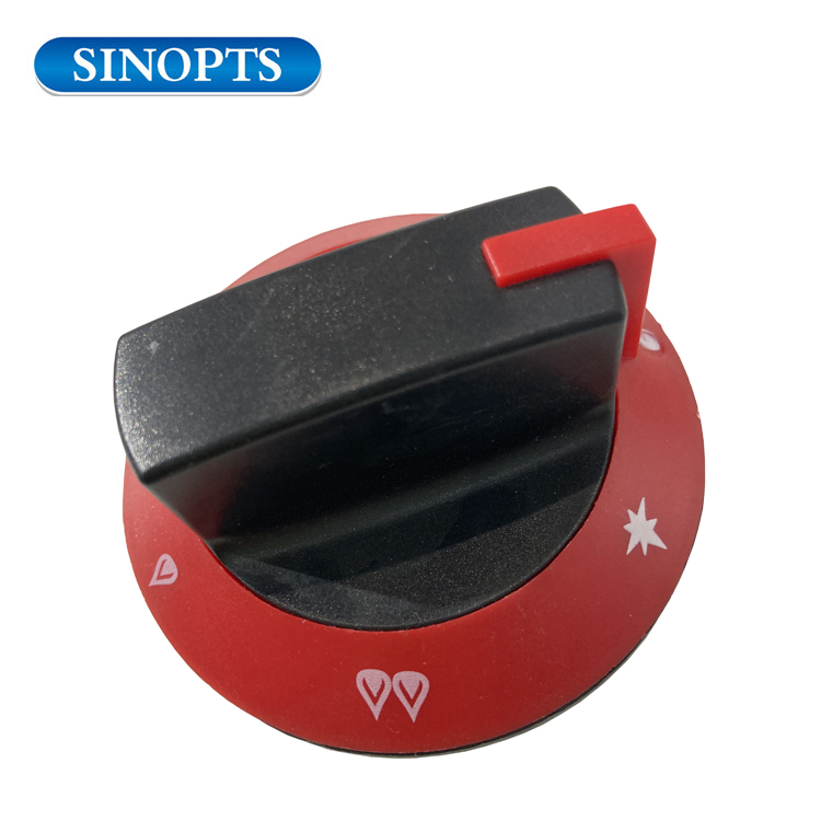  Red Oven Knob with Flame Logo 