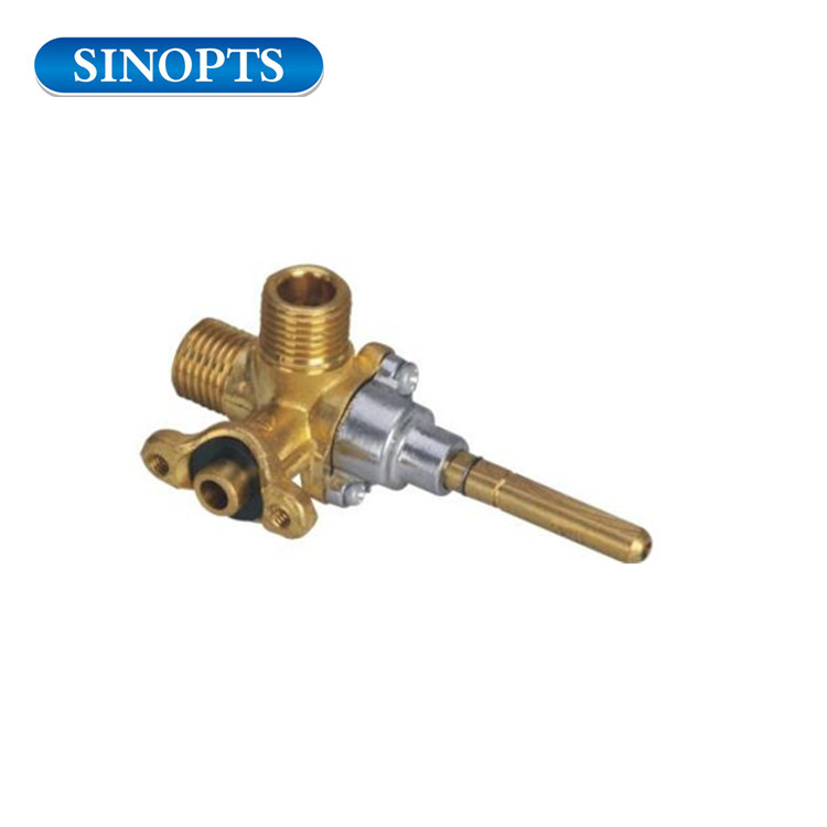 Brass lp gas pressure relief valve for double side pilot burner gas stoves